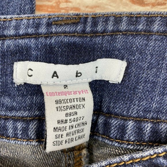 CAbi Contemporary Fit Flare Wide Leg Jeans Size 2 - Picture 3 of 5